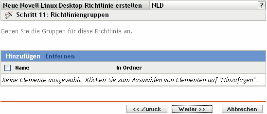 Seite Richtliniengruppen