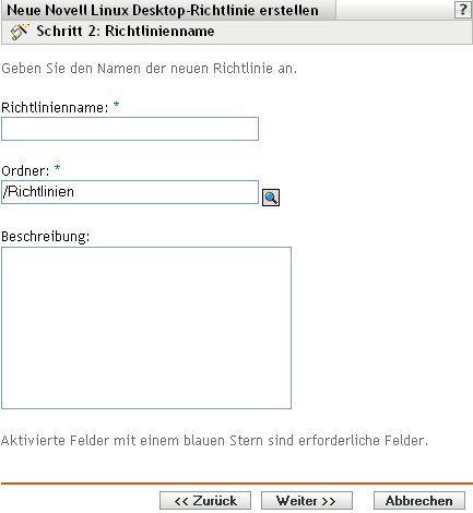 Seite Richtlinienname