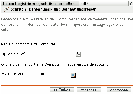 Seite Benennungs- und Eingrenzungsregeln
