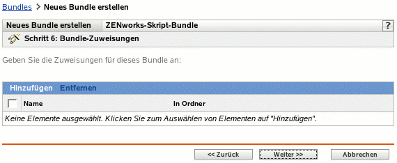 Schritt 6 zum Erstellen eines neuen Bundles: Bundle-Zuweisungen