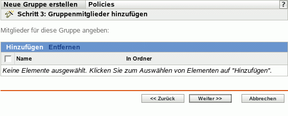 Seite "Gruppenmitglieder hinzufügen"
