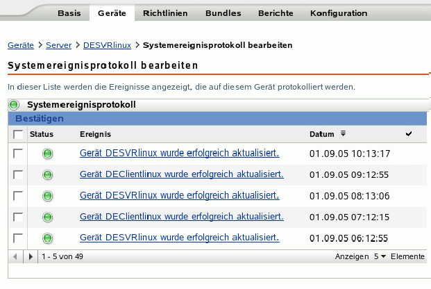 Seite "Erweiterter Modus"