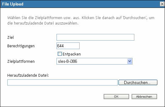 Dialogfeld "Heraufladen der RPM-Datei"