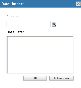 Dialogfeld "Paketimport"