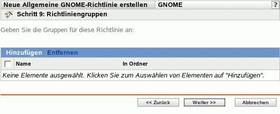 Seite "Richtliniengruppen"