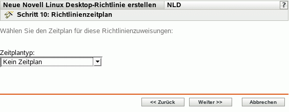 Seite "Richtlinienzeitplan"