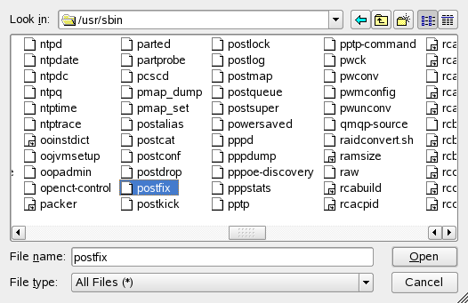 Selecting an application to
	  create a profile for