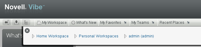 Vibe OnPrem browsing to personal workspaces