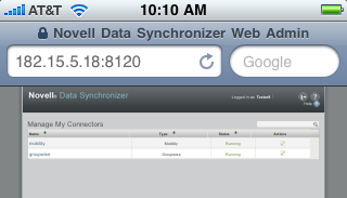 Manage My Connectors page displayed on a mobile device