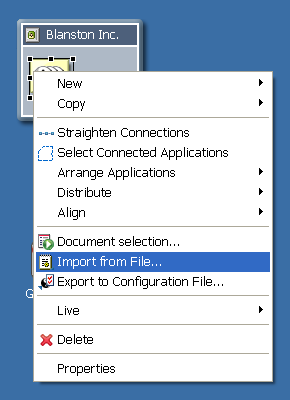 Importing a configuration file