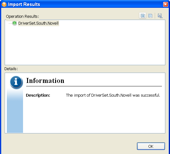 The Import Results window