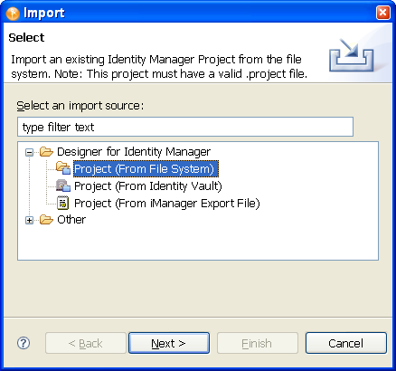 Importing from the file system