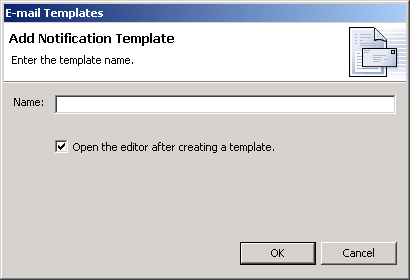 The Add Notification Template dialog box