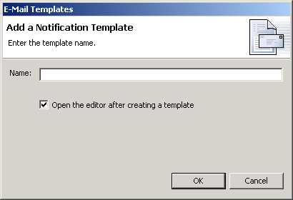 The Add Notification Template dialog box