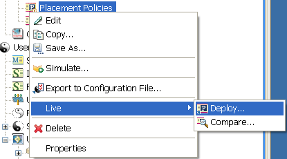 Deploying a Policy object