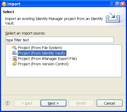 Importing from the Identity Vault