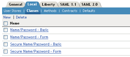 Authentication Classes