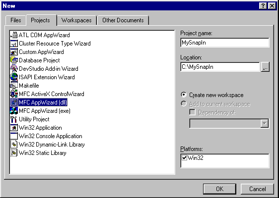 AppWizard screen shot