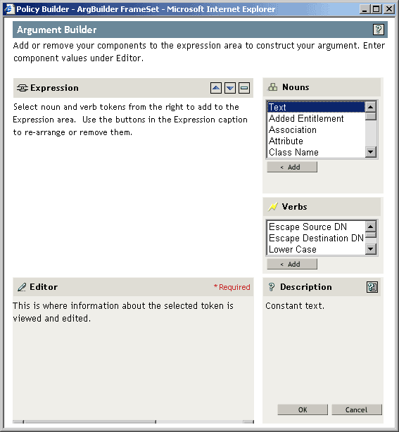 Default Argument Builder interface.