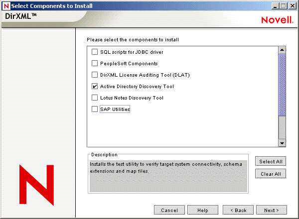 The Active Directory Discover Tool option