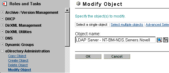 The object name edit box in Modify Object page
