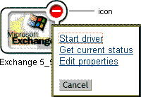 The icon for the driver[apos  ]s drop-down list