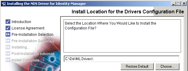 The default path for installing the sample configuration file
