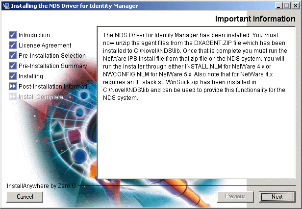 Post-install instructions