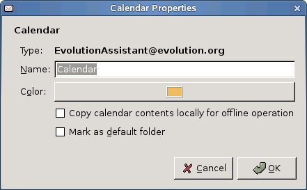 Calendar Properties