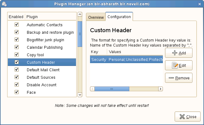 Custom Header Plugin