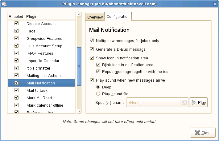 Mail Notification Plugin
