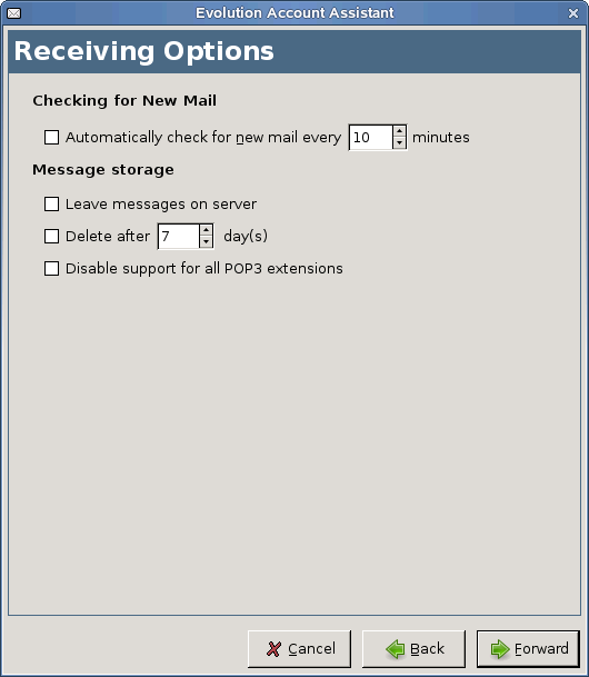 POP receiving options
