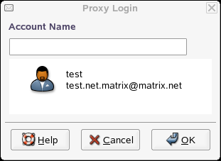 Proxy login account name