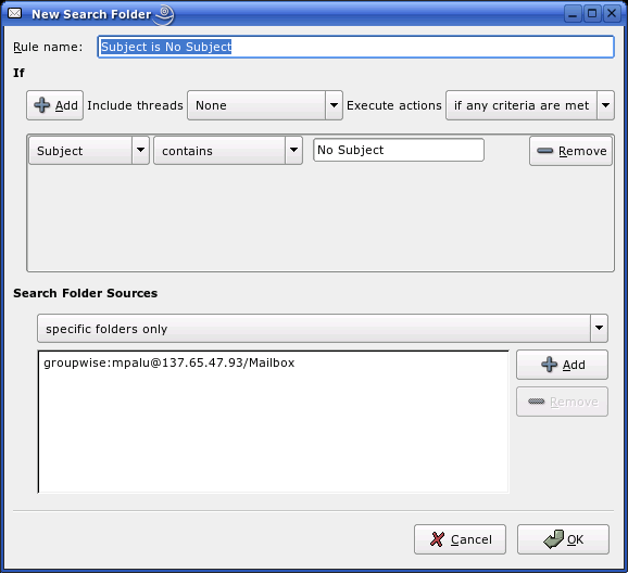 Creating a vFolder Rule
