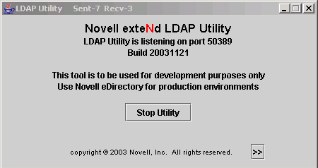 LDAP utility running