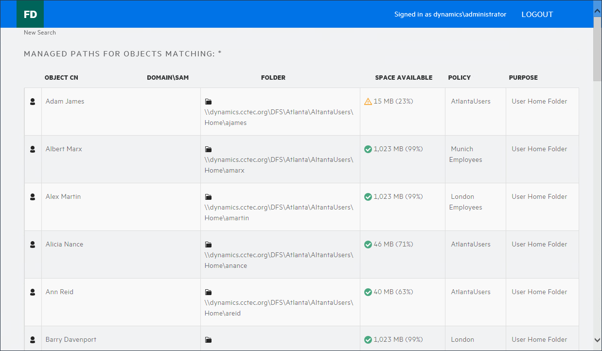 Managing Quotas Through Quota Manager Micro Focus File Dynamics 6.5