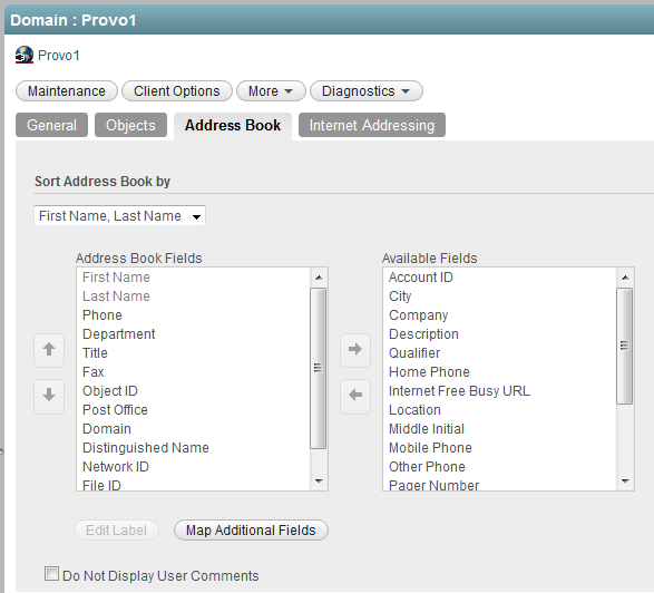 Customizing Address Book Fields GroupWise 18 Administration Guide