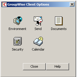 Client Options dialog box