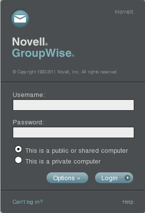 WebAccess Login page
