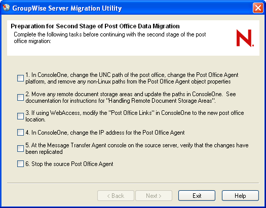 Preparation for Second Post Office Data Migration page