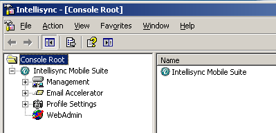 Intellisync Admin Console