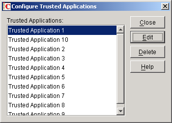 Configure Trusted Applications