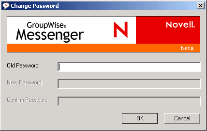 Change Password dialog box