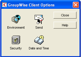 Client Options dialog box