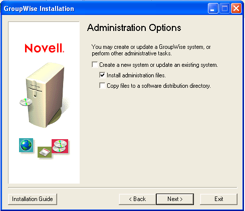 Administration Options page