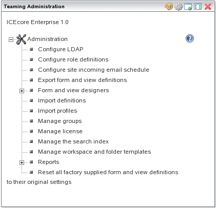 Novell Teaming Administration portlet