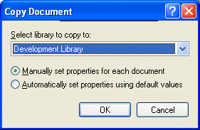 Copy Document dialog box