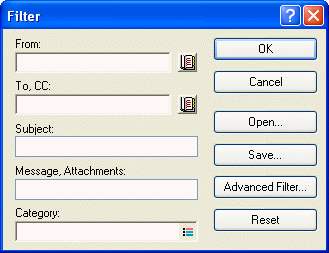 Basic Filter dialog box