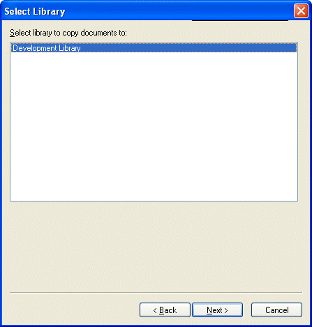Select Library dialog box