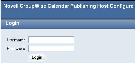 Calendar Publishing Host Administration Web console
